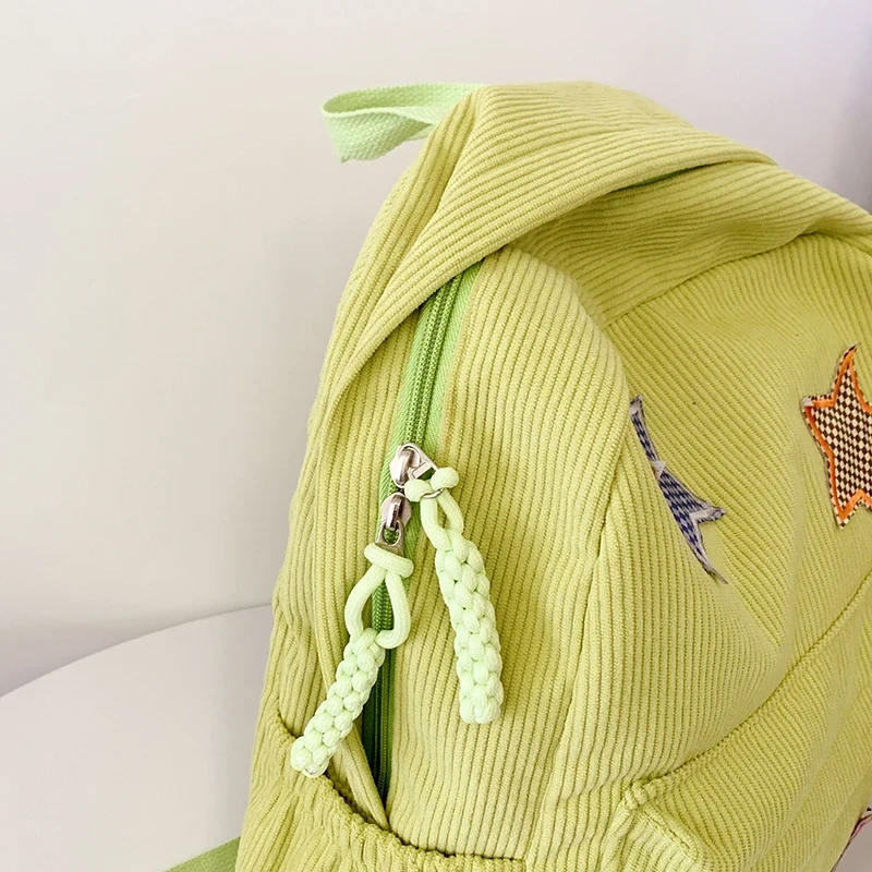 Women Schoolbag Waterproof Large Capacity School Backpack Smooth Zipper Solid Color Teens Girl Casual Daypack Bag Student Supply