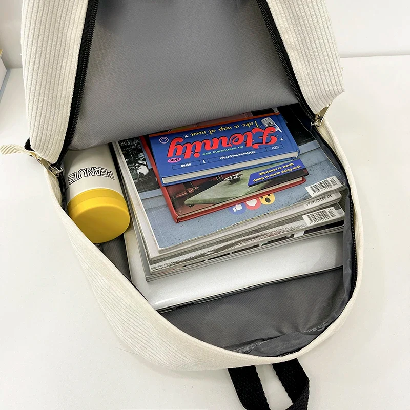 Black Grey White Red Versatile Backpack High Quality Large Capacity Waterproof Travel Bag Washable Nylon Computer Bag Unisex