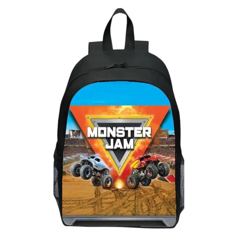 Monster Jam Truck Children's Backpack Primary School Backpack Kindergarten Backpack Male and Female Students