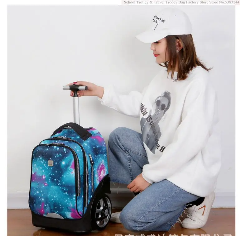School Bag for girls with wheels Travel Rolling backpack Bags for teenagers travel trolley bag Children wheeled backpack bags