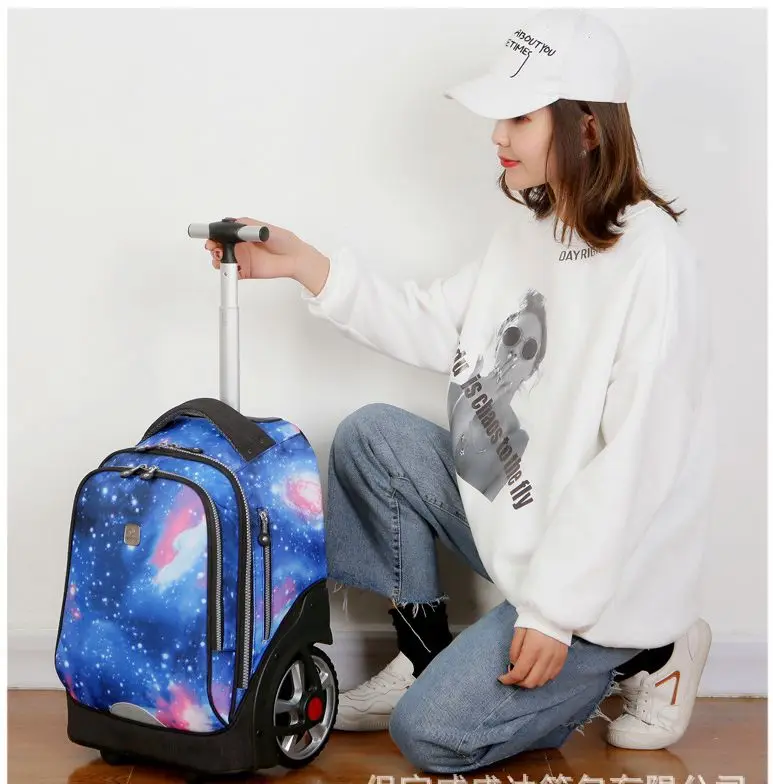 School Bag for girls with wheels Travel Rolling backpack Bags for teenagers travel trolley bag Children wheeled backpack bags