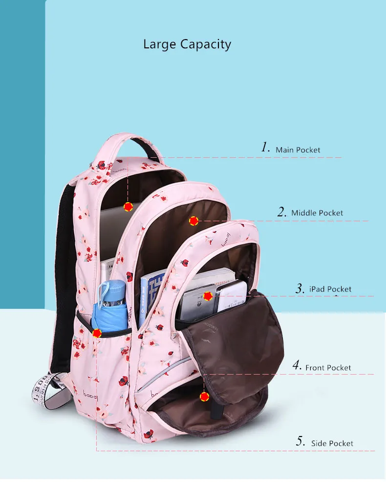 Cherry blossoms elementary school backpack for girls black pink floral bookbag fashion school bags for girls cute flower bookbag