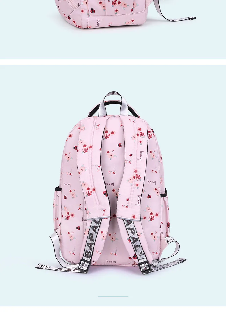Cherry blossoms elementary school backpack for girls black pink floral bookbag fashion school bags for girls cute flower bookbag