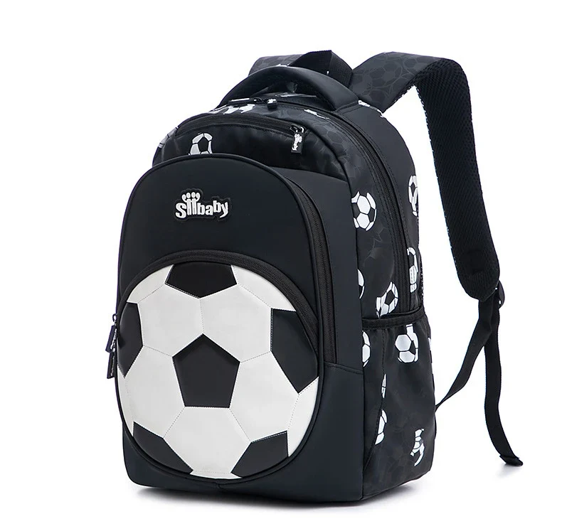 New 3D Cute Orthopedic School Bag For Boys Cartoon Football Backpack Kids Children High Capacity Waterproof 1-3 Grade Schoolbag