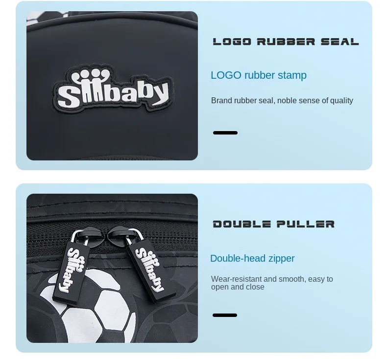 New 3D Cute Orthopedic School Bag For Boys Cartoon Football Backpack Kids Children High Capacity Waterproof 1-3 Grade Schoolbag
