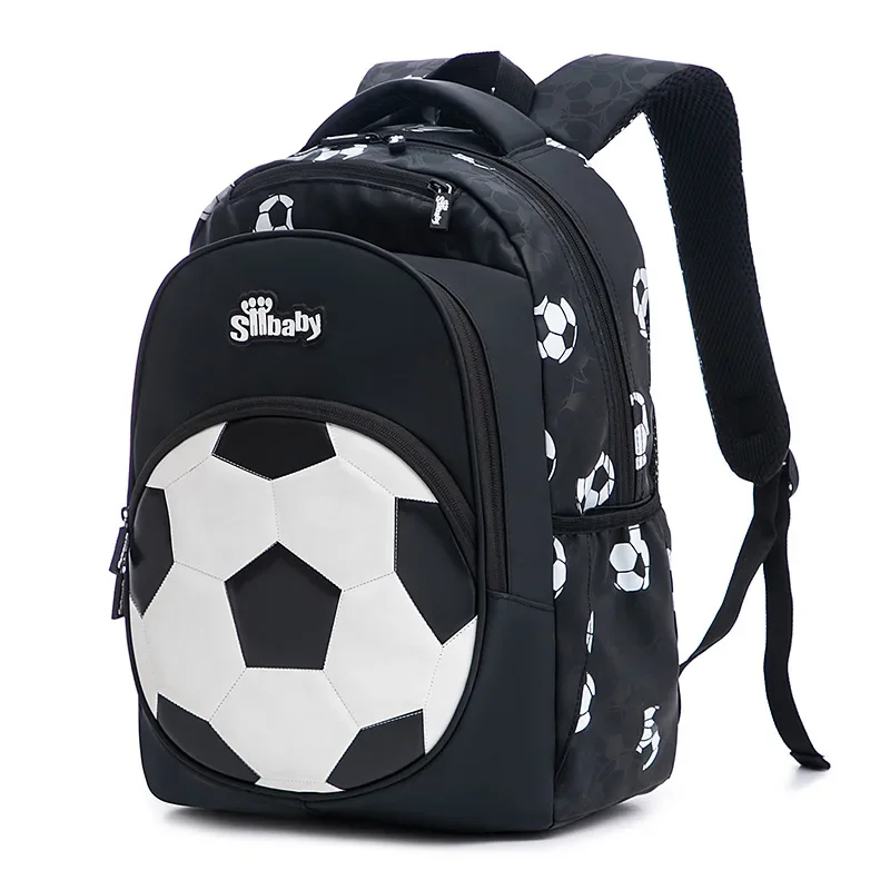 New 3D Cute Orthopedic School Bag For Boys Cartoon Football Backpack Kids Children High Capacity Waterproof 1-3 Grade Schoolbag