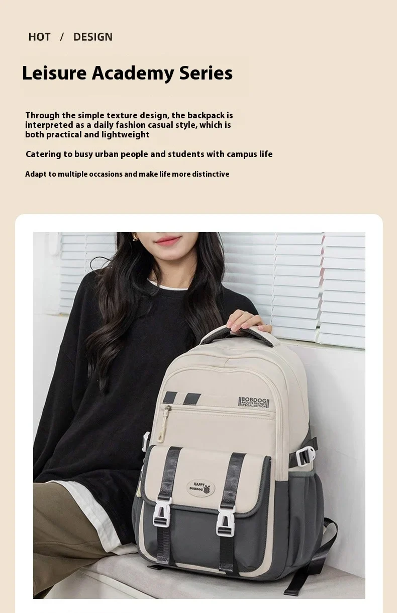 New School Bag with High Appearance Level Junior High School Backpack Large Capacity Primary School Backpack Ins Wind
