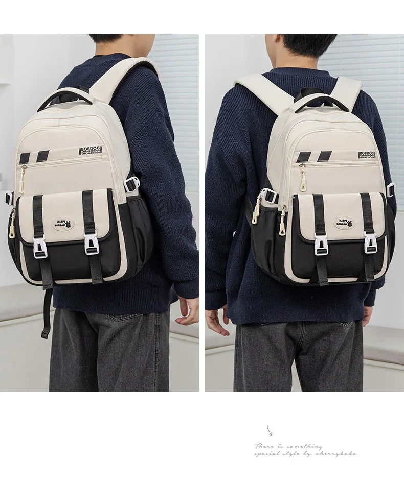 New School Bag with High Appearance Level Junior High School Backpack Large Capacity Primary School Backpack Ins Wind