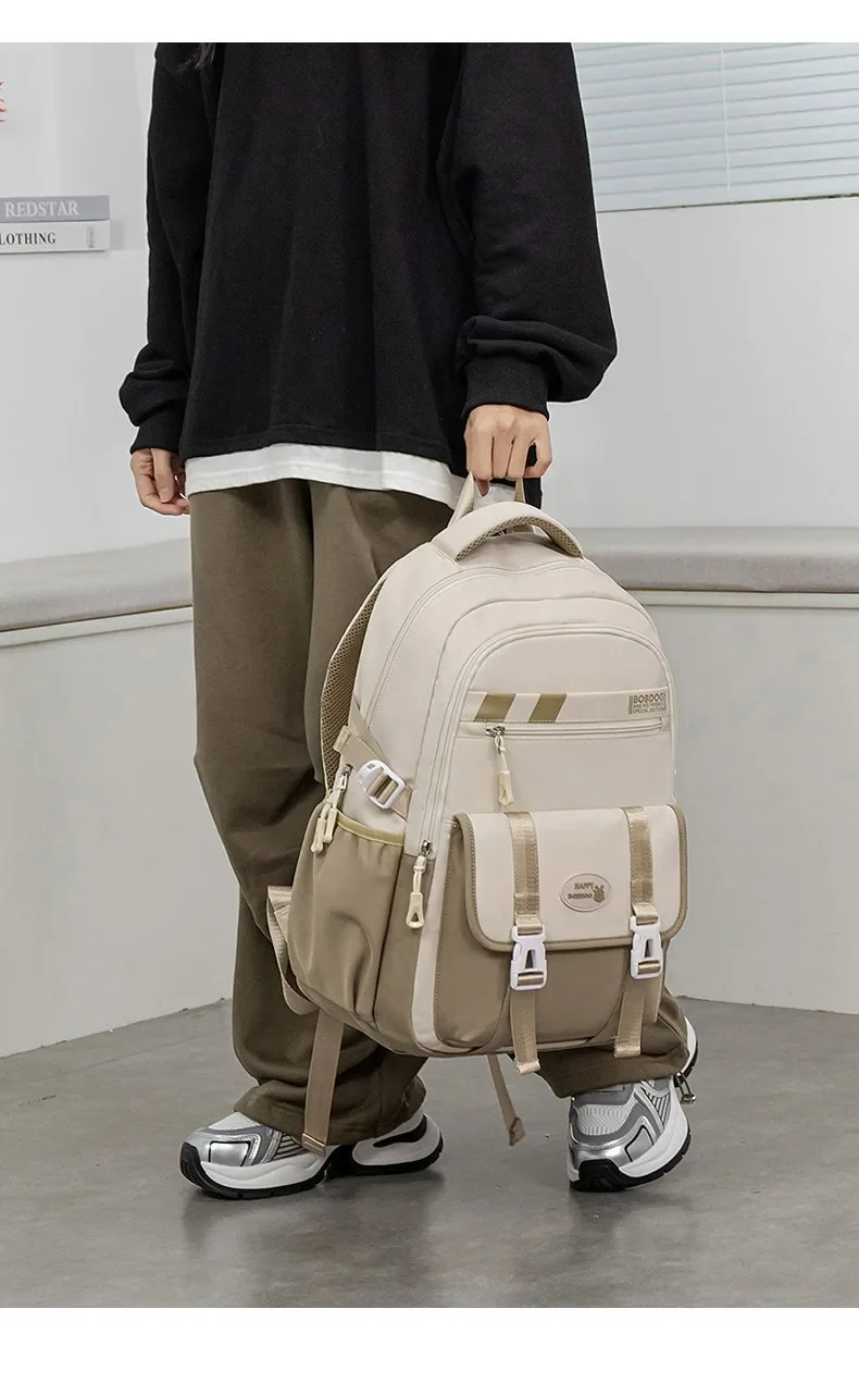 New School Bag with High Appearance Level Junior High School Backpack Large Capacity Primary School Backpack Ins Wind