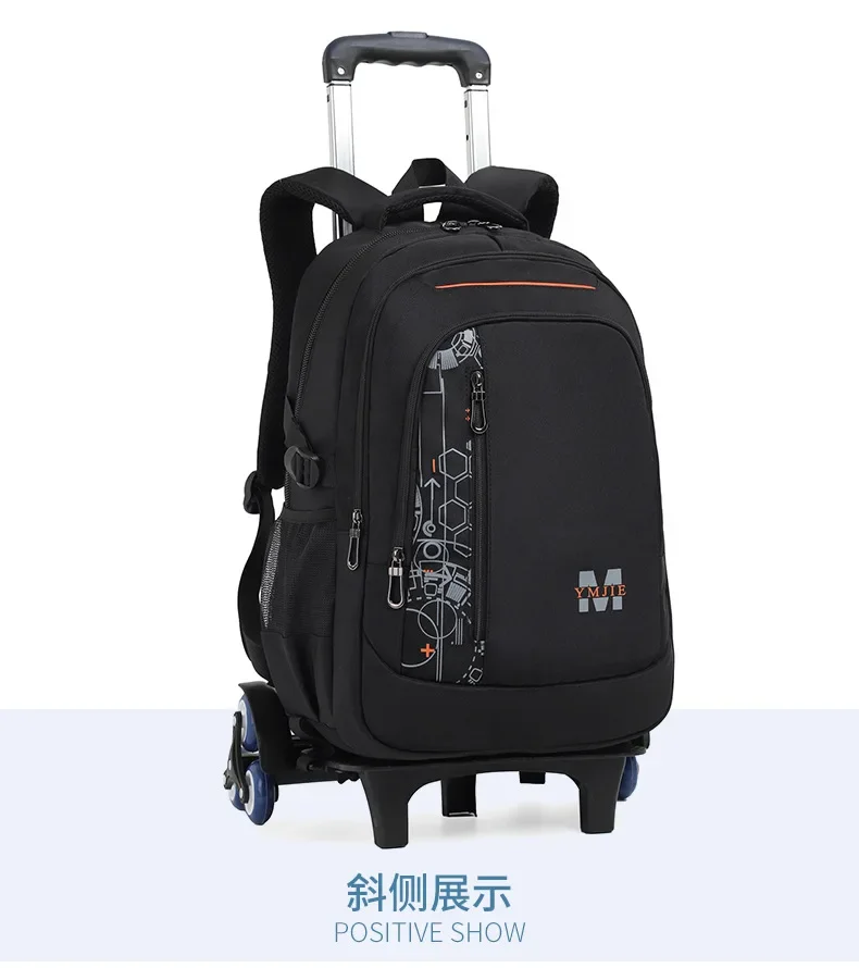 School Rolling backpack bag School Bags with wheels Student wheeled Backpacks for boys Children School Trolley Bag Waterproof