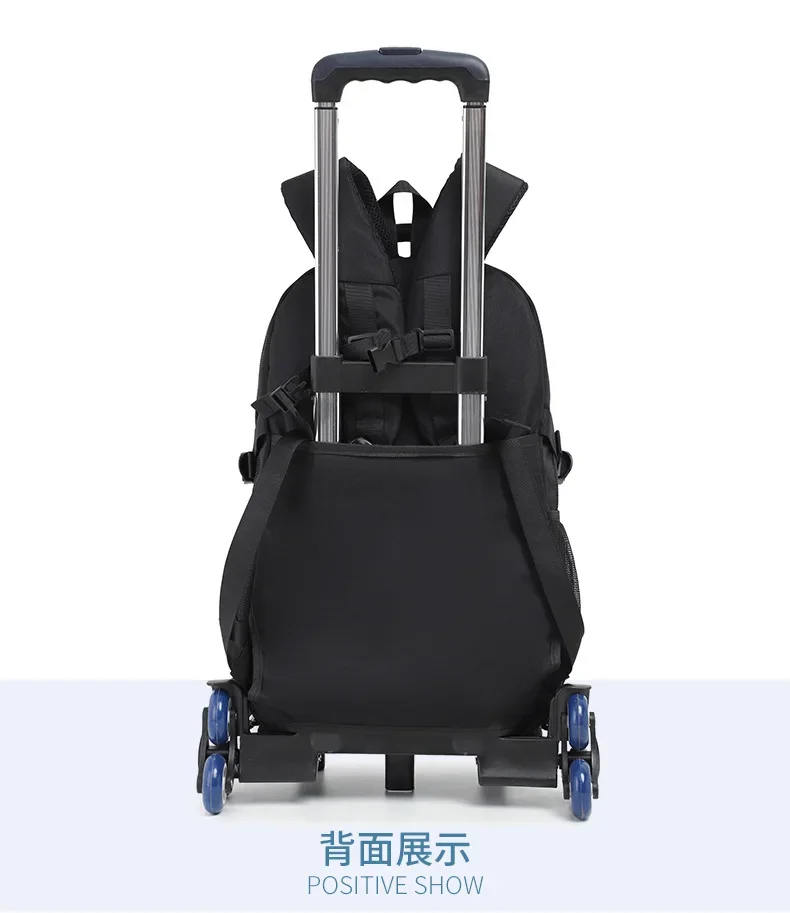 School Rolling backpack bag School Bags with wheels Student wheeled Backpacks for boys Children School Trolley Bag Waterproof