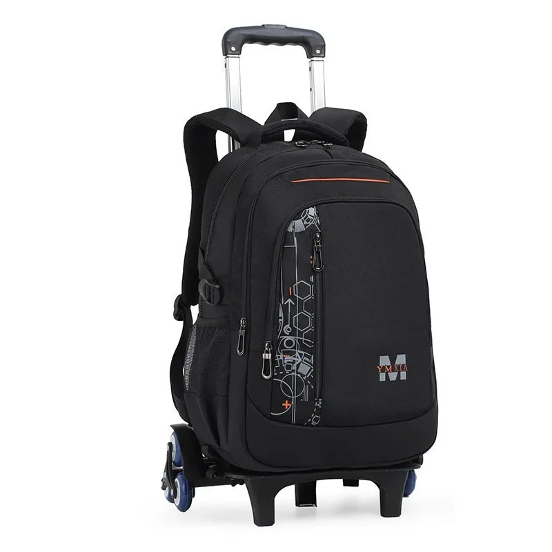 School Rolling backpack bag School Bags with wheels Student wheeled Backpacks for boys Children School Trolley Bag Waterproof