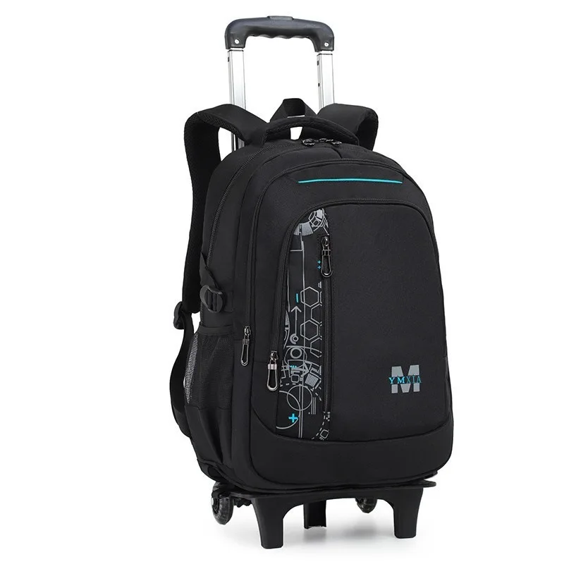 School Rolling backpack bag School Bags with wheels Student wheeled Backpacks for boys Children School Trolley Bag Waterproof