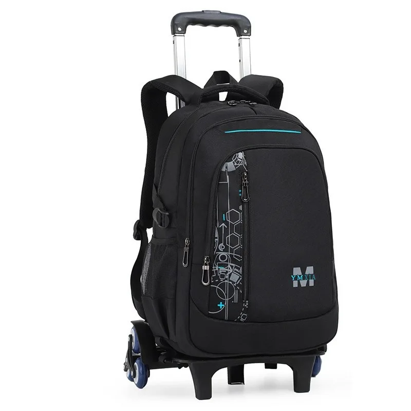 School Rolling backpack bag School Bags with wheels Student wheeled Backpacks for boys Children School Trolley Bag Waterproof