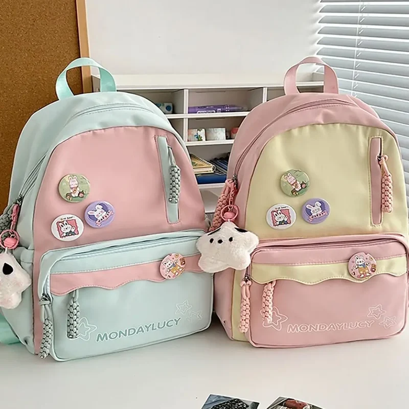 Cute Japanese Style Backpack Nylon Multi-function School Bag Large Capacity Handbag Student