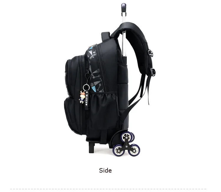 High-capacity on 2/6 Wheels Waterproof Luggage Rolling Bag Student Shoulder Backpack Detachable Children Rolling School Bags