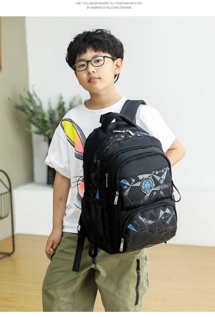 High-capacity on 2/6 Wheels Waterproof Luggage Rolling Bag Student Shoulder Backpack Detachable Children Rolling School Bags