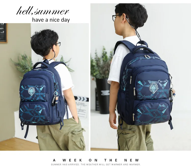 High-capacity on 2/6 Wheels Waterproof Luggage Rolling Bag Student Shoulder Backpack Detachable Children Rolling School Bags
