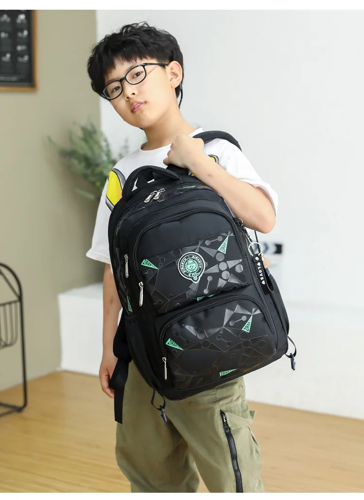 High-capacity on 2/6 Wheels Waterproof Luggage Rolling Bag Student Shoulder Backpack Detachable Children Rolling School Bags