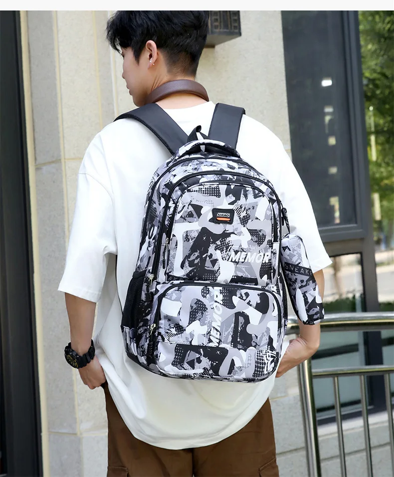 Camouflage printed school backpacks for teenage boys and girls Men's large capacity backpack computer bag student schoo bags
