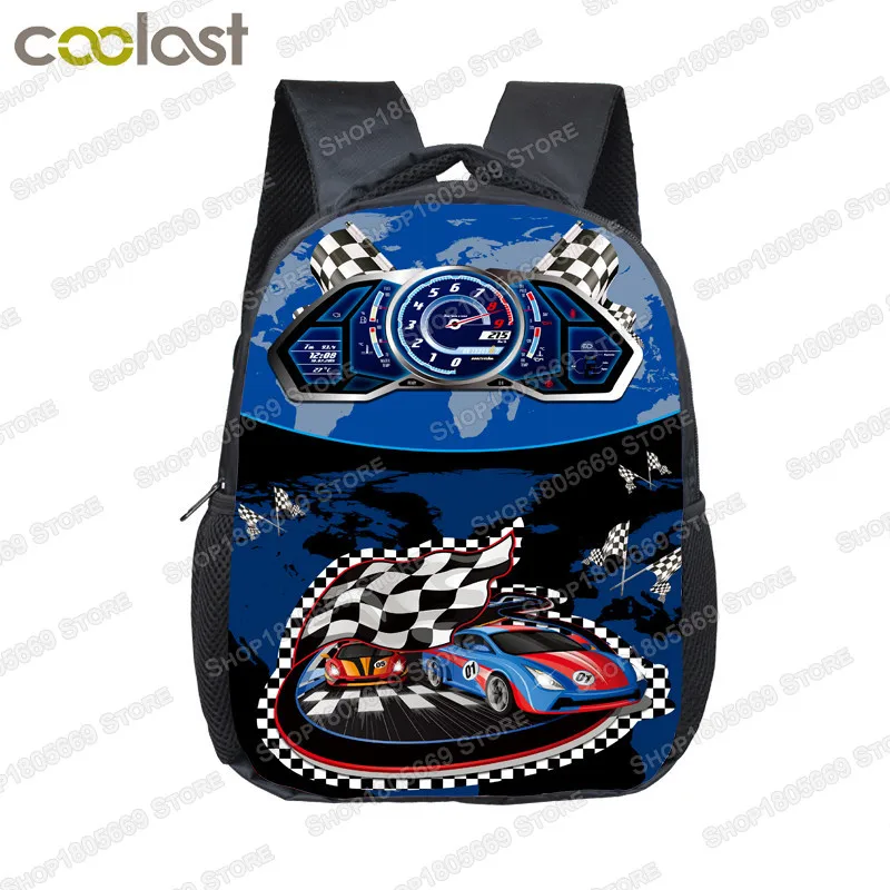 Truck/Ambulance/Car/Tractor Backpack Children's 12 Inch Kindergarten School Bag Cartoon Printing Excavator Backpack