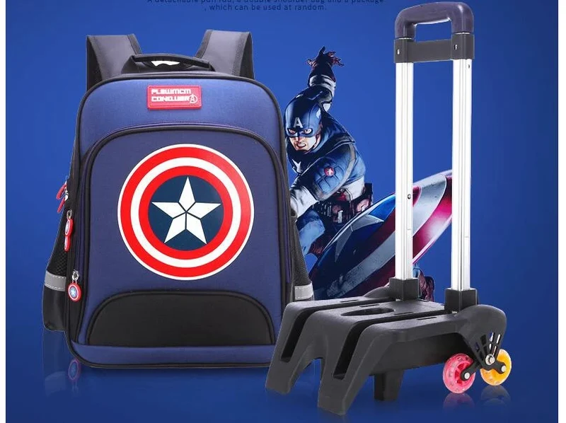 School Rolling backpacks for boys Travel bags for kid Boy's School wheeled backpack wheeled bag for School Trolley bag On wheels