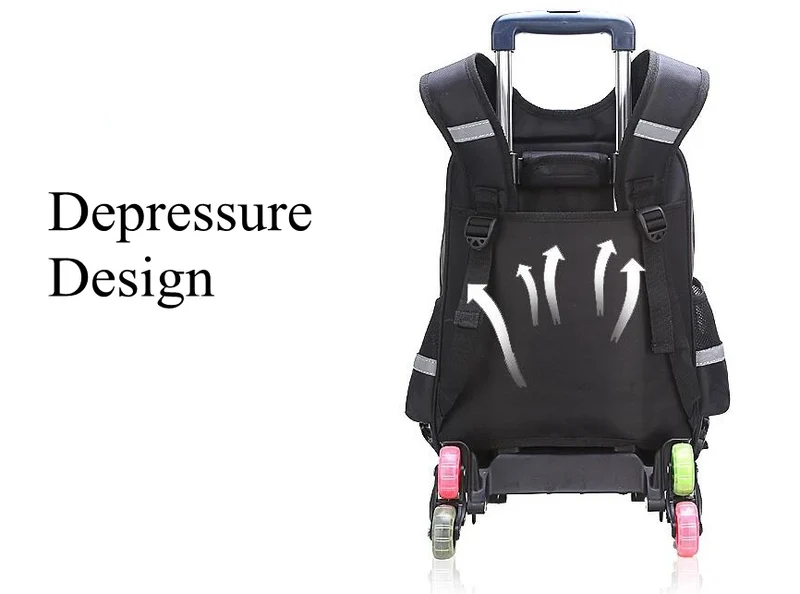 School Rolling backpacks for boys Travel bags for kid Boy's School wheeled backpack wheeled bag for School Trolley bag On wheels