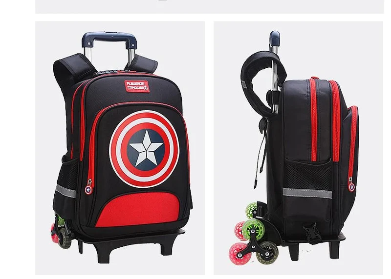School Rolling backpacks for boys Travel bags for kid Boy's School wheeled backpack wheeled bag for School Trolley bag On wheels