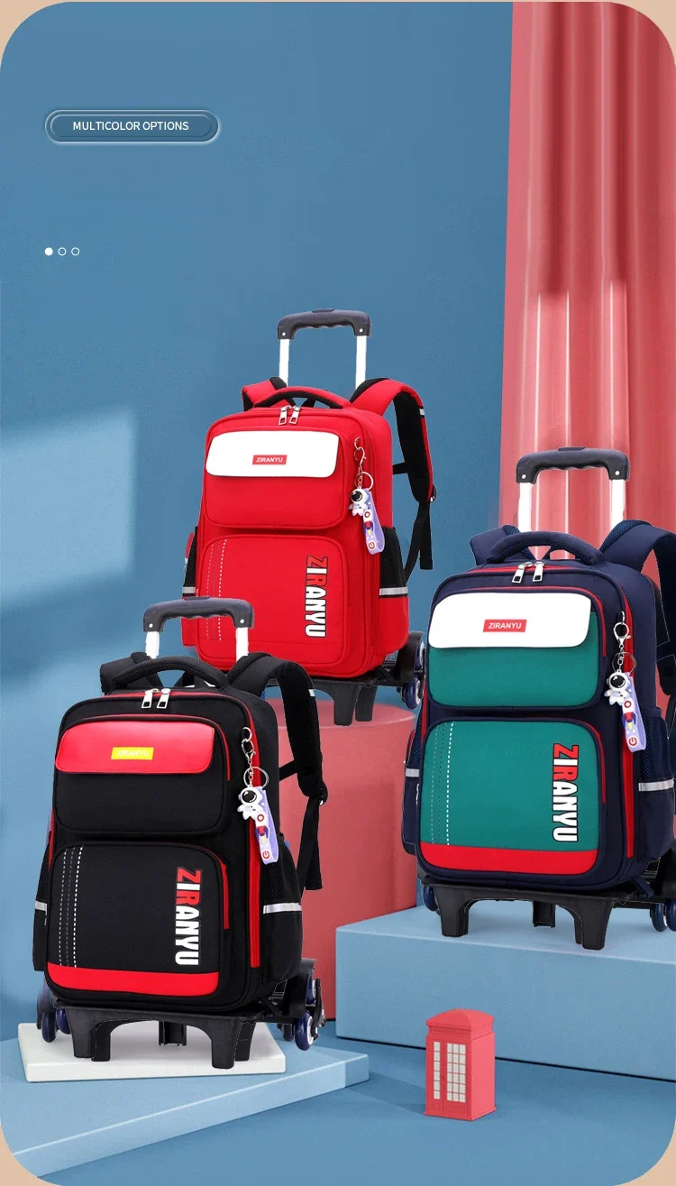 Student Rolling Backpacks for Primary School Children Trolley School Backpack Wheeled Bag Back To School Backpacks with Wheels