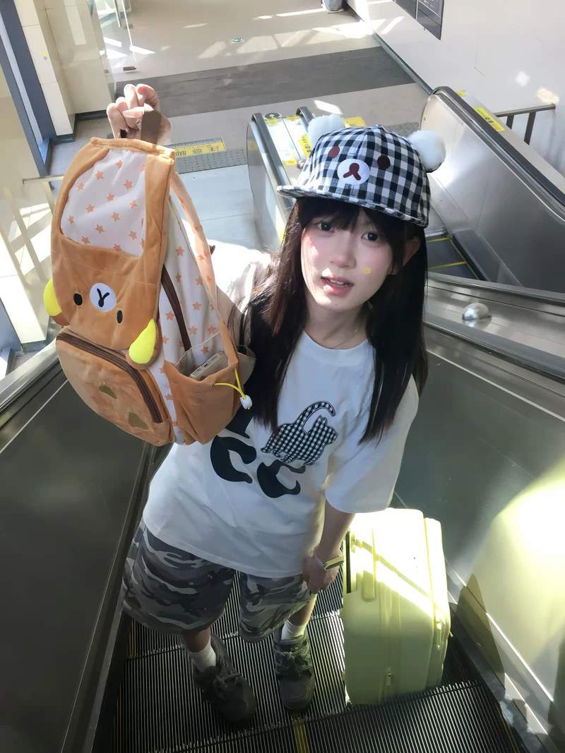 Kawaii Rilakkuma Cartoon Plush Backpack Cute Bear Younger Sister Large Capacity Student Schoolbag Lovely Birthday Present gift