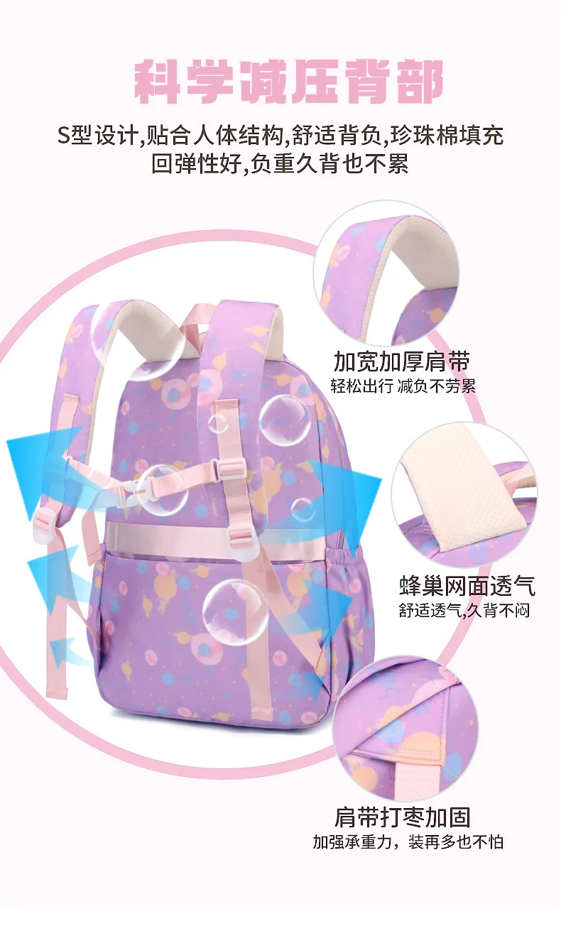 Child Girl Backpacks Primary Junior High School Bags for Girls Children Kids Bookbag Backpack 2025 Back to School Girl Schoolbag