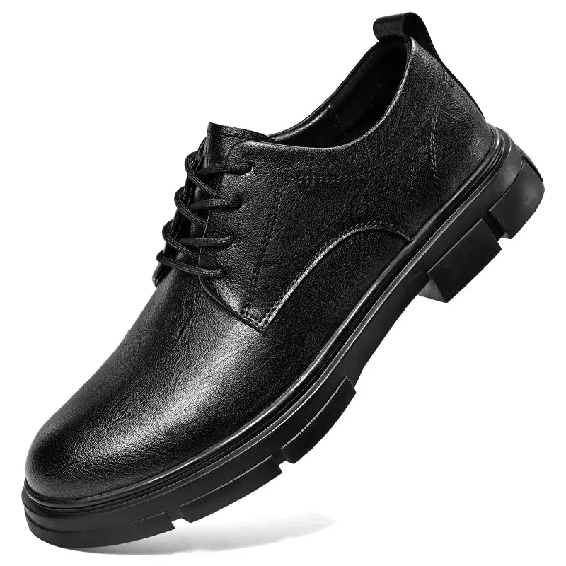 Spring Autumn Casual Men Retro Leather Shoes 2023 Fashion British Style Anti-skid Chaussure Homme Cuir Luxury Brand Designer
