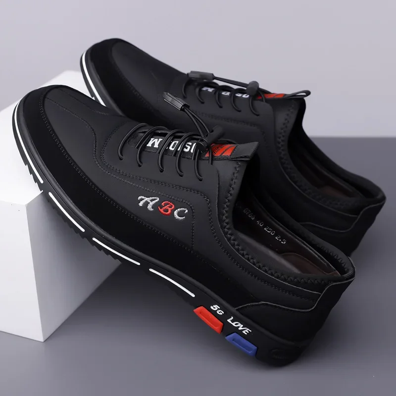 Extra Large Men's Shoes Casual Soft Bottom Leather Spring Autumn New Style 46 47 48 Trendy Shoes Comfortable Rubber Sole
