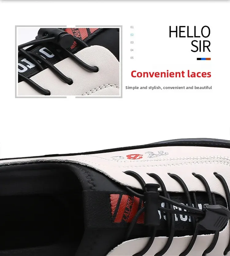 Extra Large Men's Shoes Casual Soft Bottom Leather Spring Autumn New Style 46 47 48 Trendy Shoes Comfortable Rubber Sole
