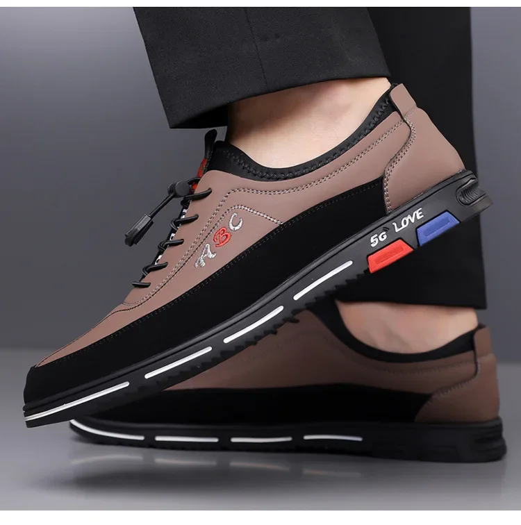 Extra Large Men's Shoes Casual Soft Bottom Leather Spring Autumn New Style 46 47 48 Trendy Shoes Comfortable Rubber Sole