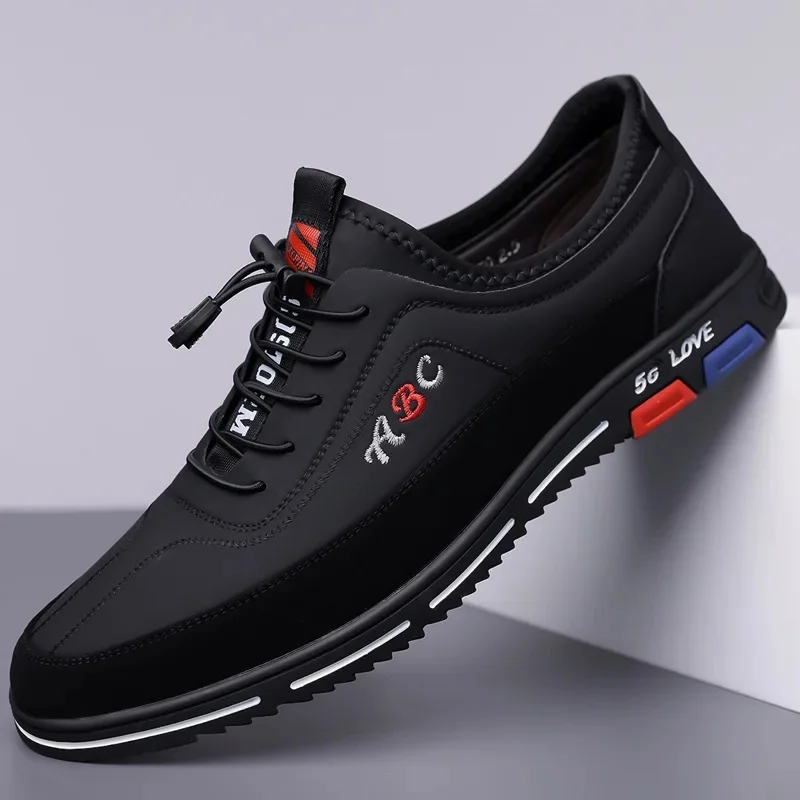 Extra Large Men's Shoes Casual Soft Bottom Leather Spring Autumn New Style 46 47 48 Trendy Shoes Comfortable Rubber Sole