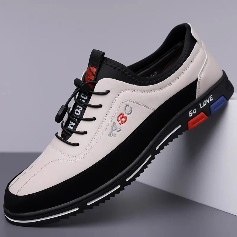 Extra Large Men's Shoes Casual Soft Bottom Leather Spring Autumn New Style 46 47 48 Trendy Shoes Comfortable Rubber Sole