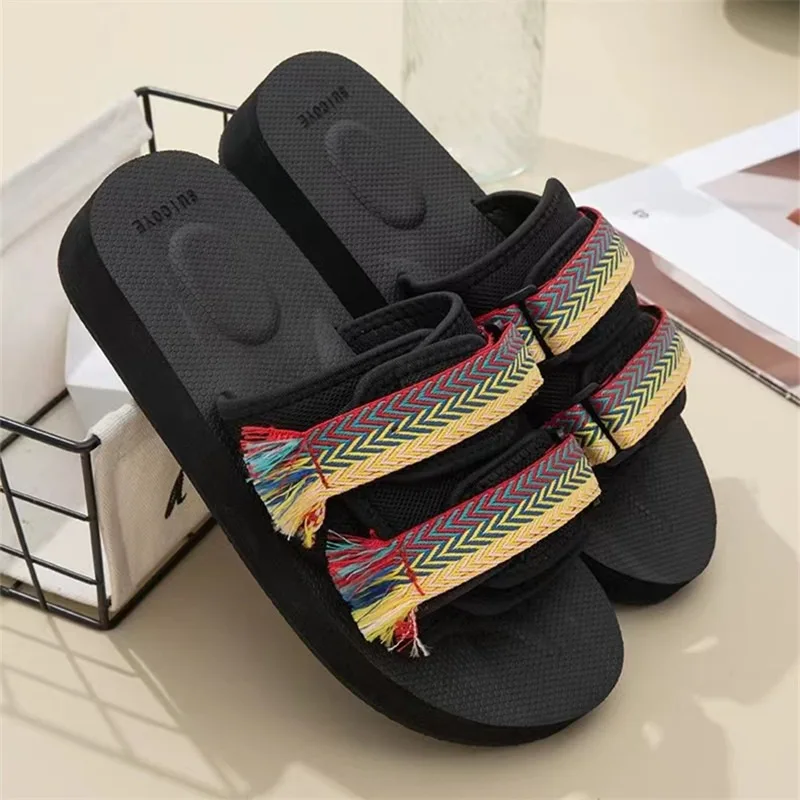 Men Casual Slippers Fashion Indoor Outdoor Beach Women White Sandals Increase Height Round Toe Non-Slip Unisex Zapatos Hombre