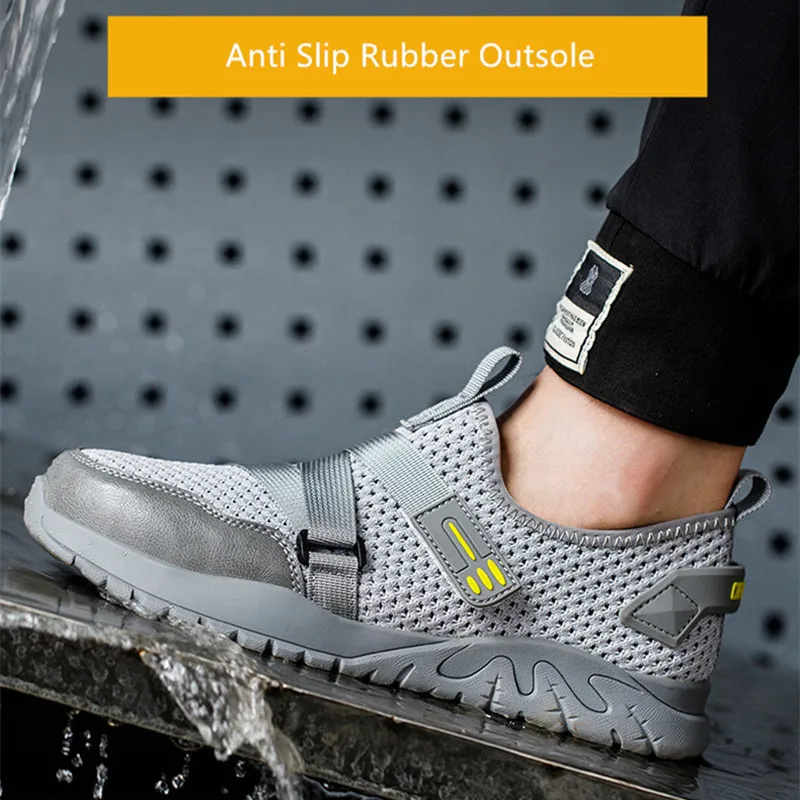 Breathable Summer safety shoes anti-puncture safety work sneakers plastic toe safety shoes 6kv insulated electrician work shoe