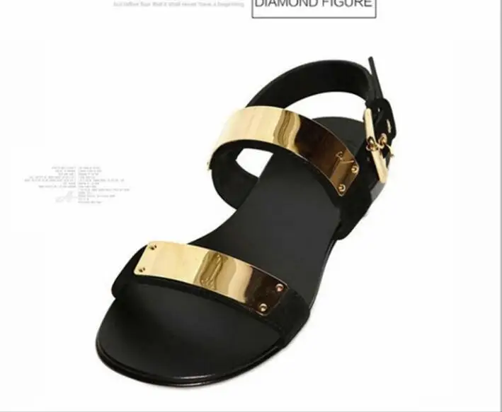 Summer Men Shoes Designer's Genuine Leather Men Sandalias Zapatos Mujer Rome Rock Fashion Mens Sandal Shoes flat men sandals