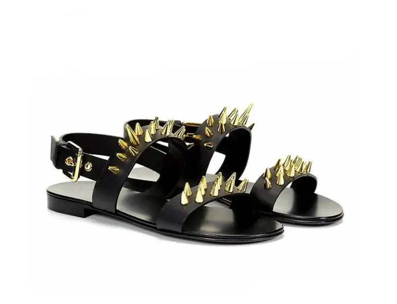 Summer Men Shoes Designer's Genuine Leather Men Sandalias Zapatos Mujer Rome Rock Fashion Mens Sandal Shoes flat men sandals