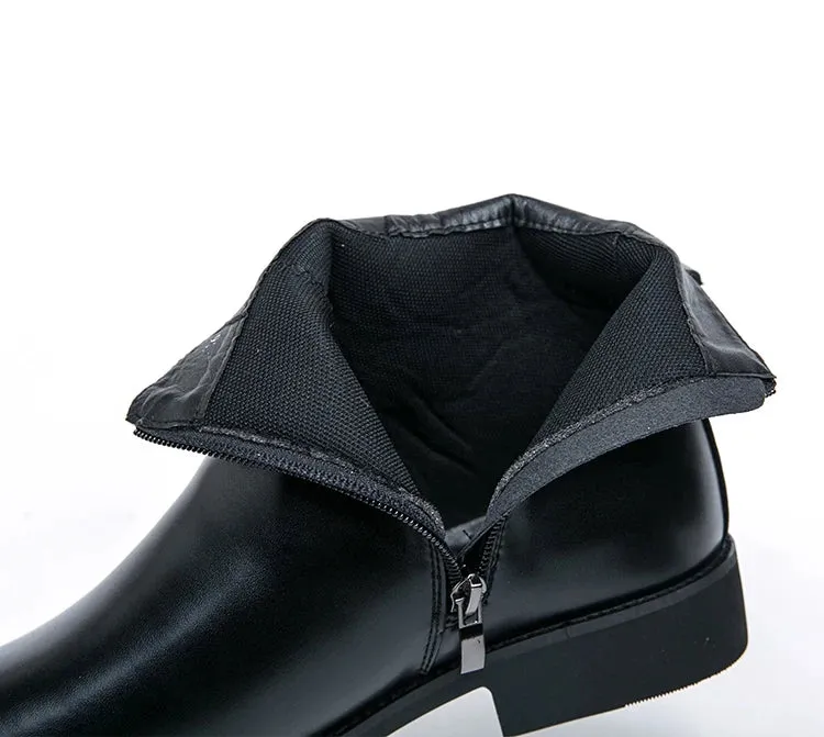 2025 Autumn Designer Business Casual Shoes For Men Trend Classic Leather Shoes Outdoor Chelsea Pointed Tip Brown Plus Size 47