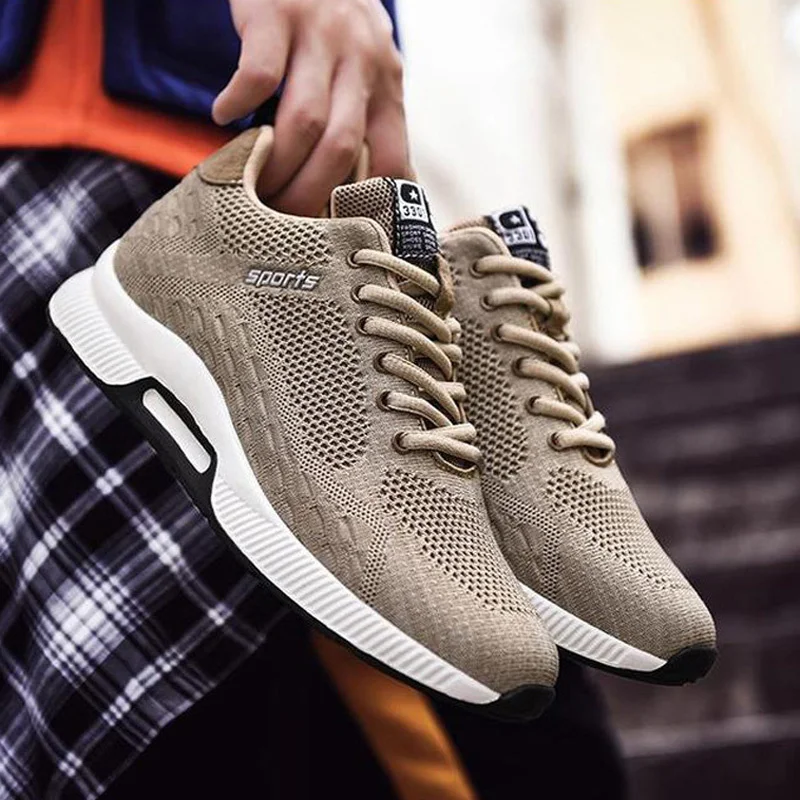 Plus Size 46 Men Sneakers Elevator Shoes Summer Mesh Breathable Heightening Shoes Man Invisiable Increased 6CM Taller Shoes