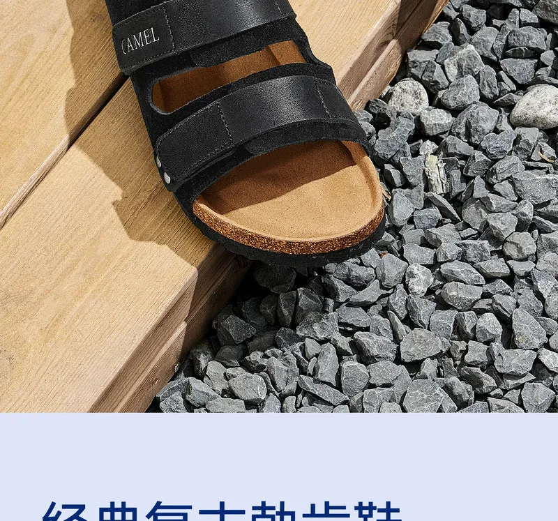 GOLDEN CAMEL Men's Shoes Non-slip Retro Breathable Casual Shoes for Men Women Beach Sandals Summer Fashion Shoes Luxury