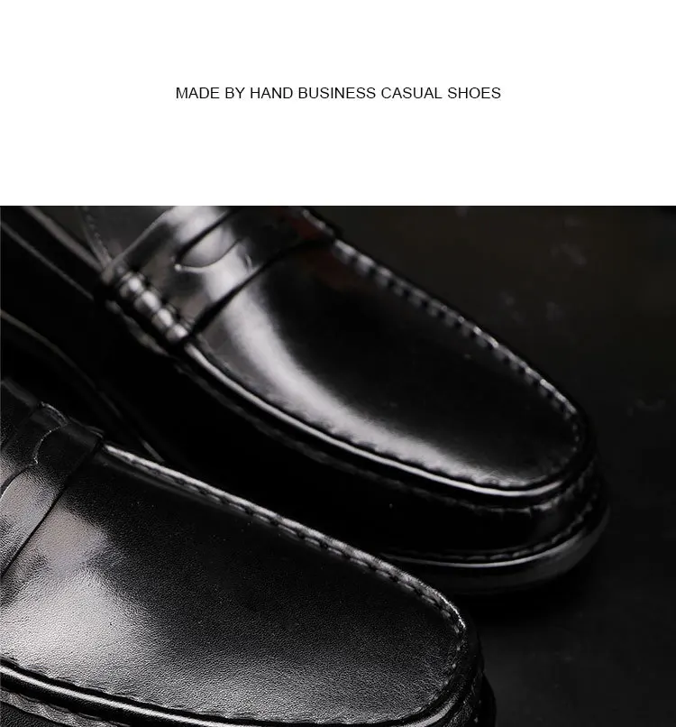 Vintage Top Layer Genuine Leather Slip on Loafers Breathable Moccasins Driving Design Casual Cowhide Shoes for Men