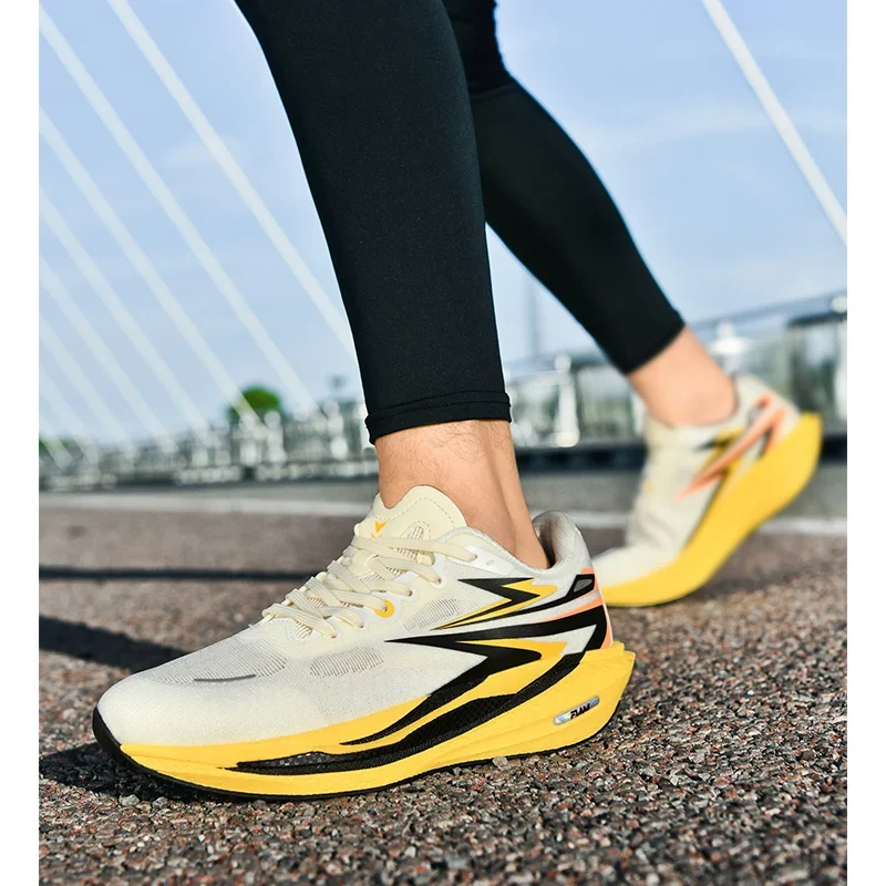 Men's Running Shoes Jogging Breathable Mesh Cushioning Non-Slip Outdoor Casual shoes Couple Trainer Race Sneakers Off-road Shoes
