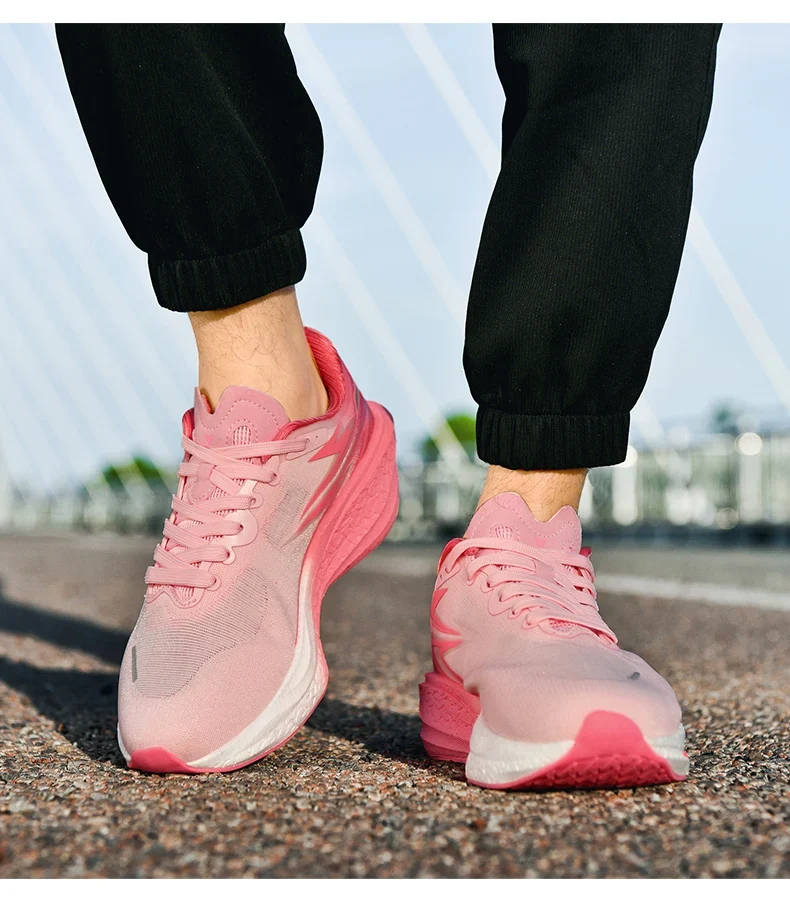Men's Running Shoes Jogging Breathable Mesh Cushioning Non-Slip Outdoor Casual shoes Couple Trainer Race Sneakers Off-road Shoes