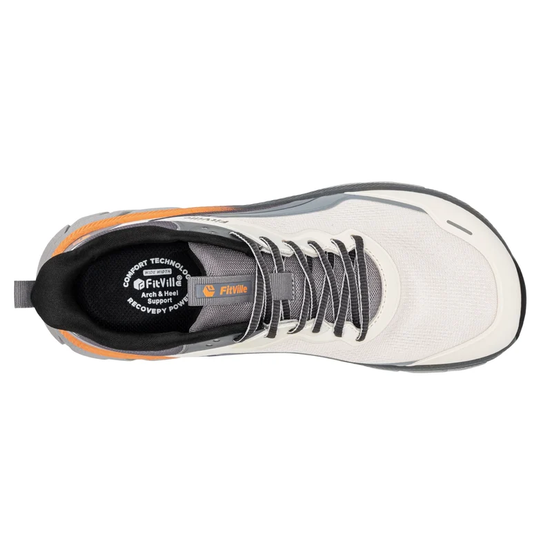 FitVille Men's Wide Toe Box Shoes Cushioned Well Sneakers Non Slip Lightweight Breathable Running Shoes for Swollen Feet