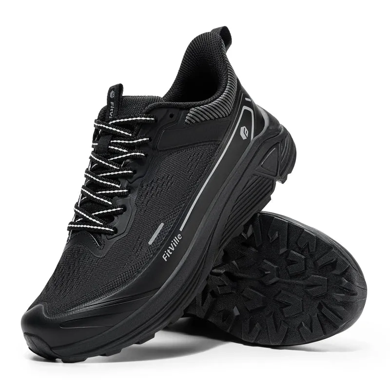 FitVille Men's Wide Toe Box Shoes Cushioned Well Sneakers Non Slip Lightweight Breathable Running Shoes for Swollen Feet