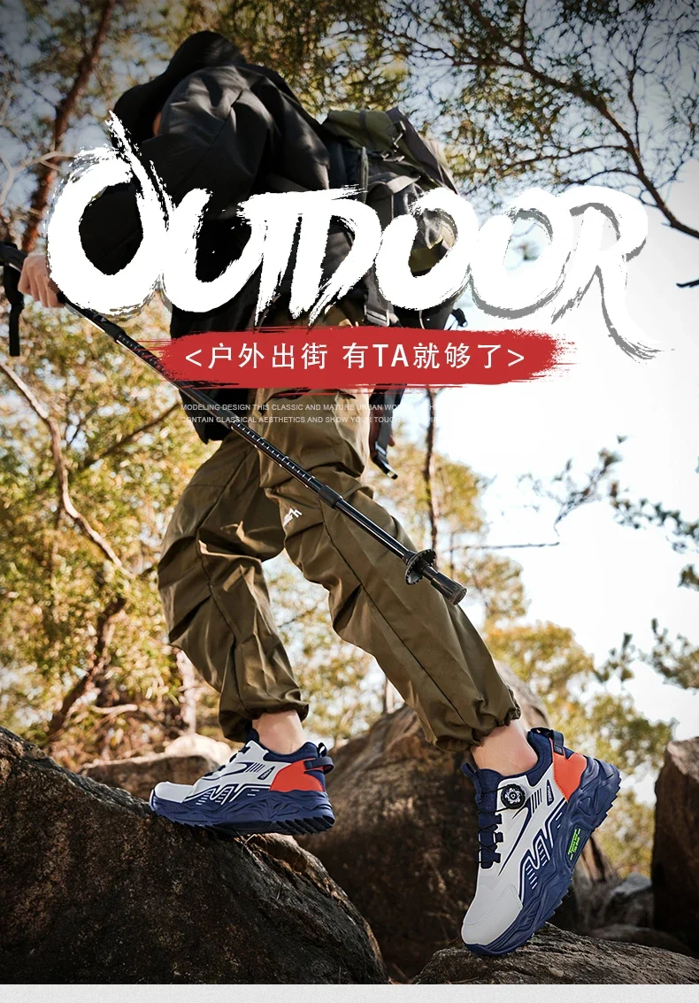 Men's casual sports shoes four season new rotating shoelaces comfort outdoor running walking shoes breathable soft-sole sneakers